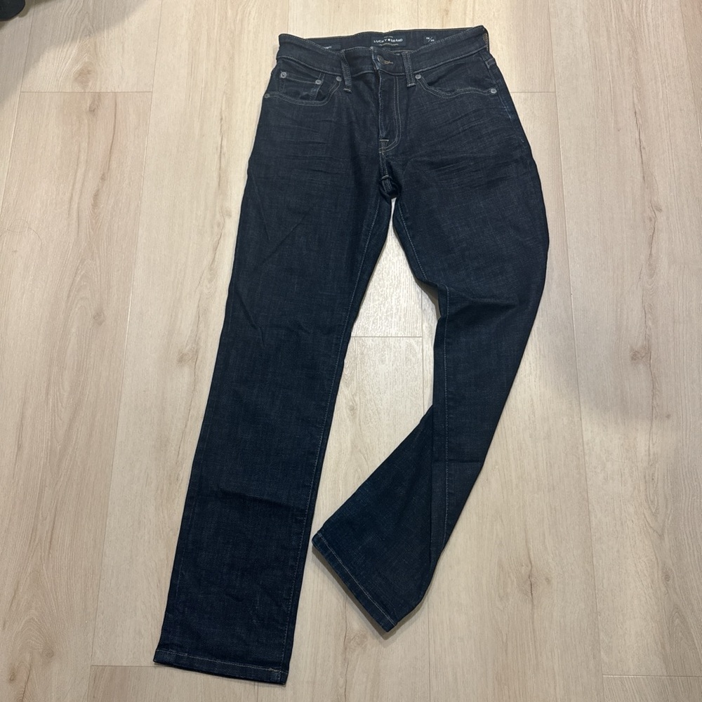 Lucky Brand Men's  Straight Leg Jeans in Dark Blue - Picture 2 of 8